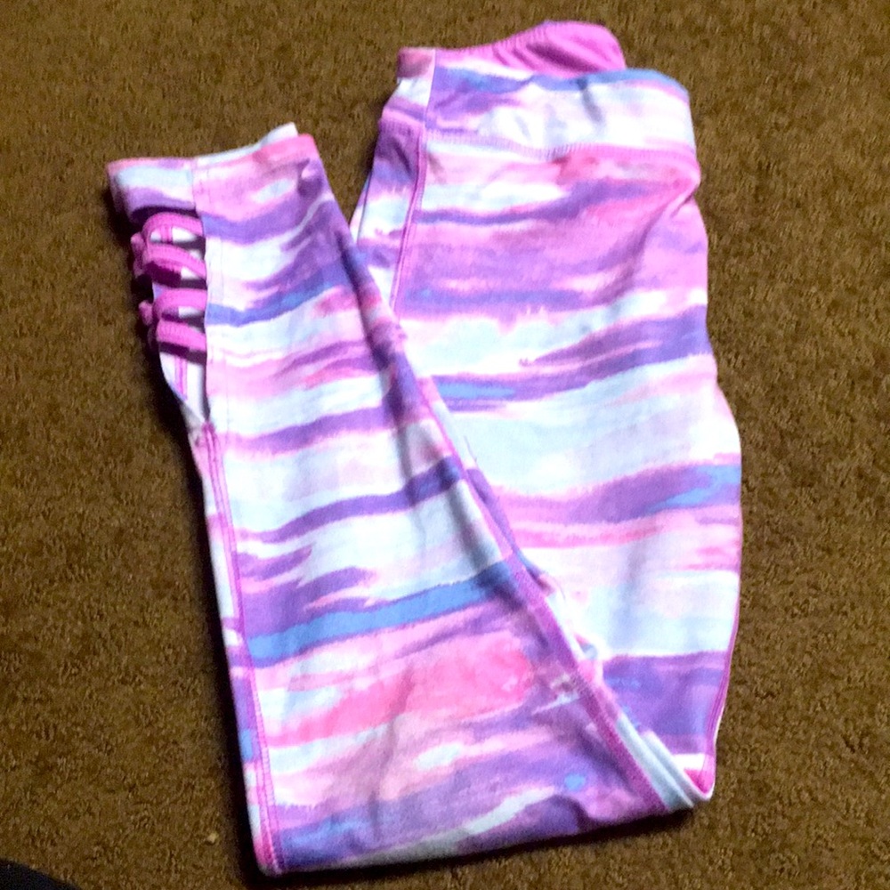 Yoga pants Girls size 12 pretty SO leggings EUC